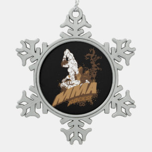 MMA Rocks Snowflake Pewter Christmas Ornament