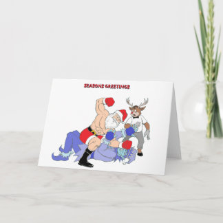 MMA Santa Vs Jack Frost Holiday Card