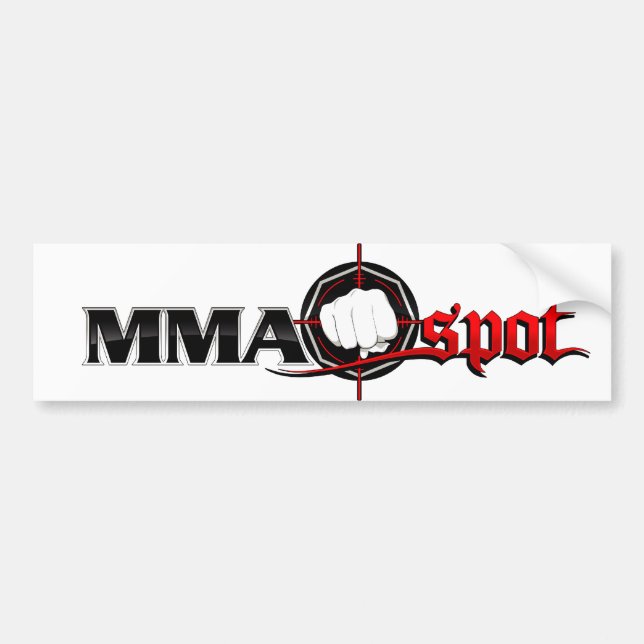 MMA Spot Bumper Sticker - White (Front)