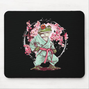 MMA Toad Kickboxing Taekwondo Frog Sakura Flowers Mouse Pad