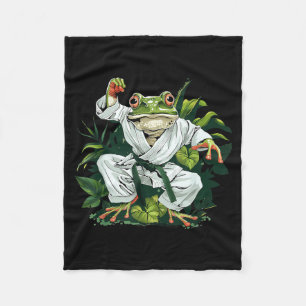 MMA Toad Taekwondo Frog Judo Kickboxing Forest Fleece Blanket