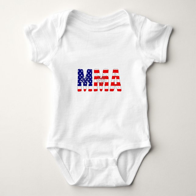 MMA USA Flag Baby Bodysuit (Front)