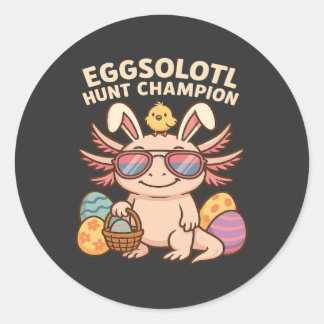 mmended): Eggsolotl Hunt Champion – Funny Cute Axo Classic Round Sticker
