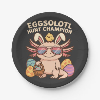 mmended): Eggsolotl Hunt Champion – Funny Cute Axo Paper Plate