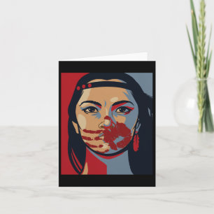 Mmiw Awareness Indigenous Woman Art Stolen Sisters Card