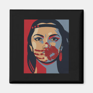 Mmiw Awareness Indigenous Woman Art Stolen Sisters Magnet