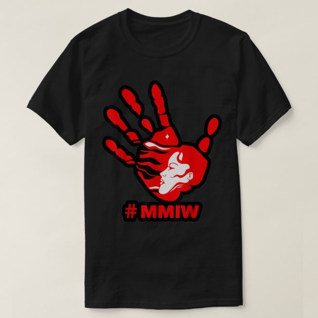 MMIW Awareness Indigenous Woman Art Stolen Sisters T-Shirt (Design Front)