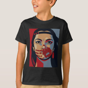 Mmiw Awareness Indigenous Woman Art Stolen Sisters T-Shirt