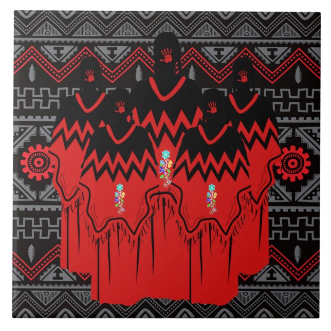 MMIW Fashion Ayasha Southwest Pattern Ceramic Tile (Front)