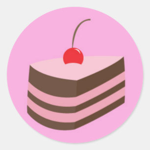 mmm cake classic round sticker
