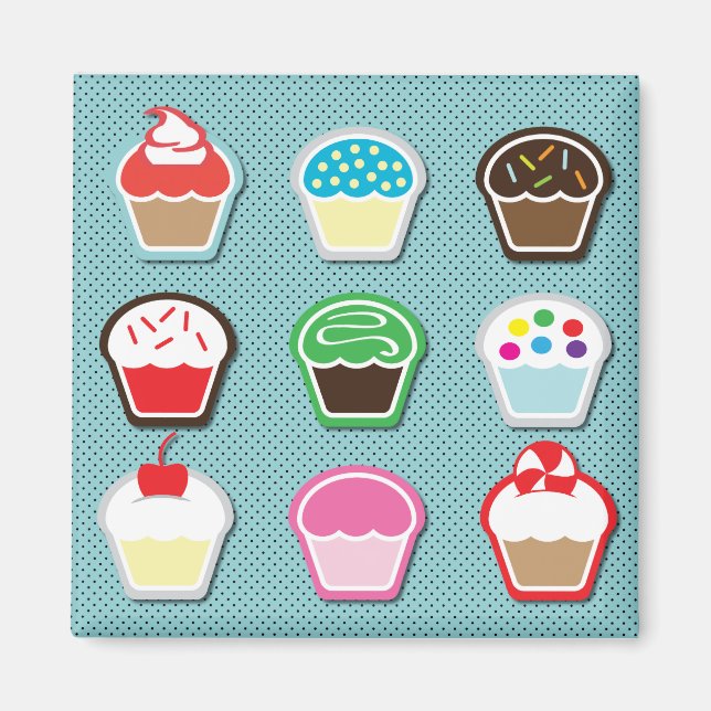 Mmm, Cupcakes! Magnet (Front)