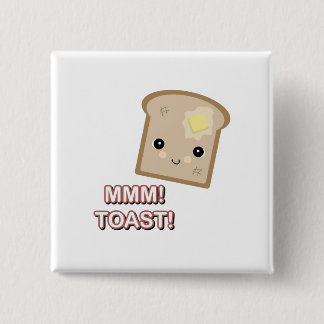 mmm toast 15 cm square badge