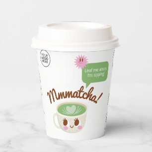 Mmmatcha Funny Matcha Green Tea Business Team Club Paper Cups