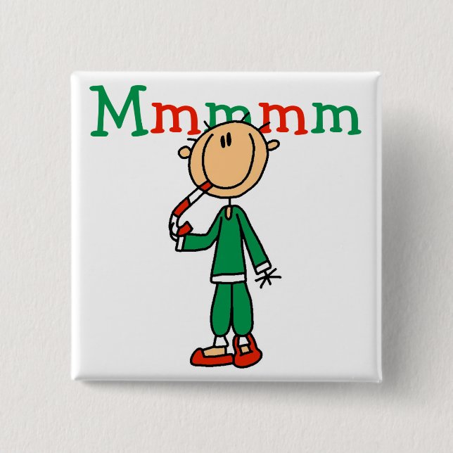 Mmmm Candy Canes Tshirts and Gifts 15 Cm Square Badge (Front)