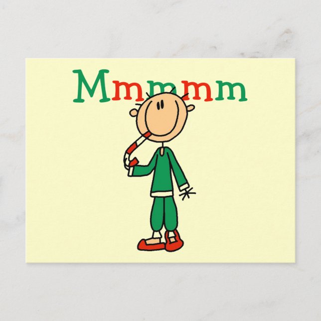 Mmmm Candy Canes Tshirts and Gifts Postcard (Front)