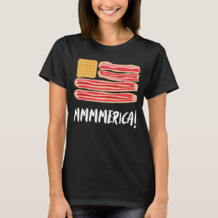 Mmmmerica Pancakes And Bacon America Breakfast Mea T-Shirt