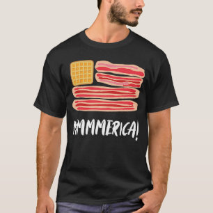 Mmmmerica Pancakes And Bacon America Breakfast Mea T-Shirt