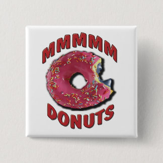 MMMMM DONUTS 15 CM SQUARE BADGE