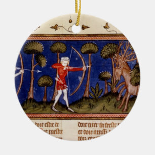 MMS Fr 12399 f.38 Hunting Scene, from the Book of Ceramic Tree Decoration