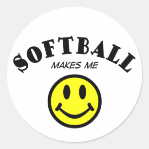 MMS: Softball Classic Round Sticker