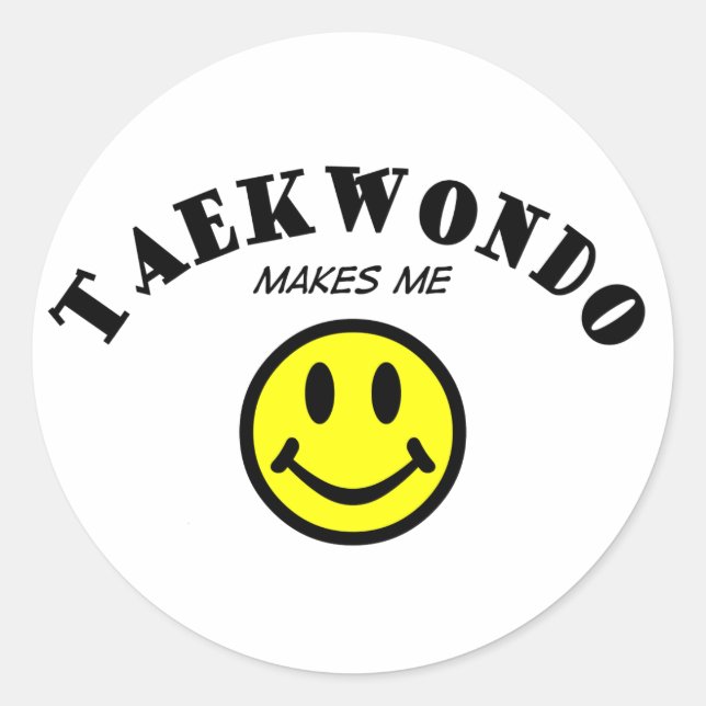 MMS: Taekwondo Classic Round Sticker (Front)