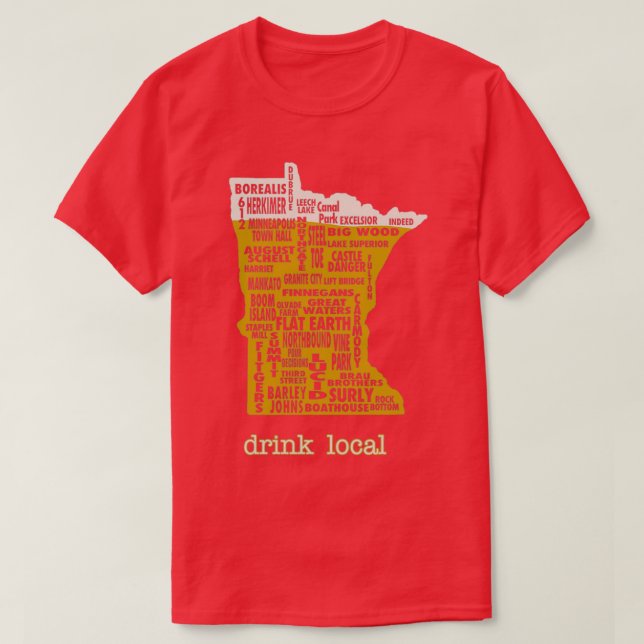 MN Drink Local T T-Shirt (Design Front)