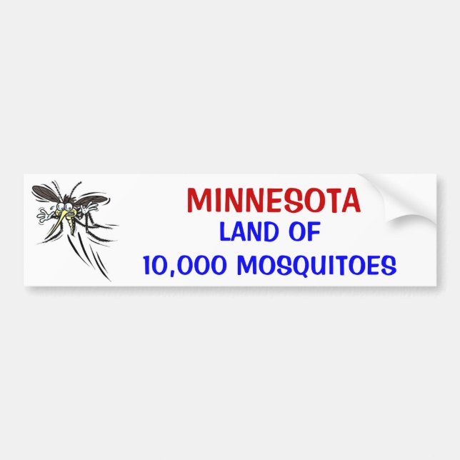 MN Land of 10,000 Bumper Sticker (Front)