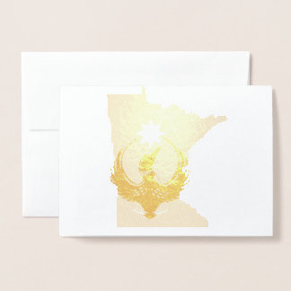 MN Loon Rising - MN State flag Foil Card