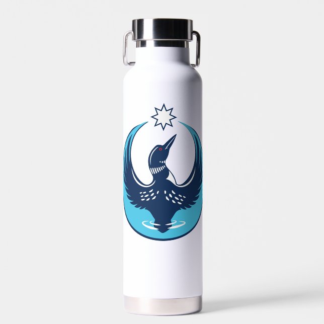 MN Loon Rising Water Bottle (Front)