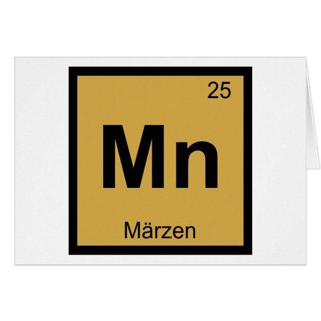 Mn - Marzen Beer Chemistry Periodic Table Symbol (Front Horizontal)