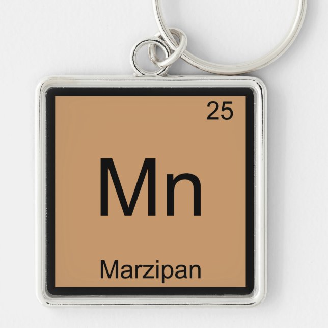 Mn - Marzipan Funny Chemistry Element Symbol Tee Key Ring (Front)