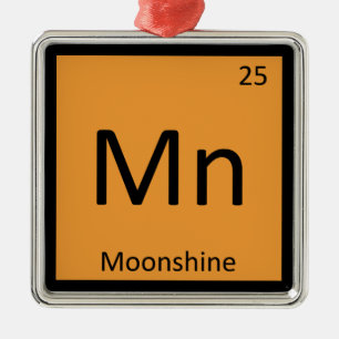 Mn - Moonshine Chemistry Periodic Table Symbol Metal Tree Decoration