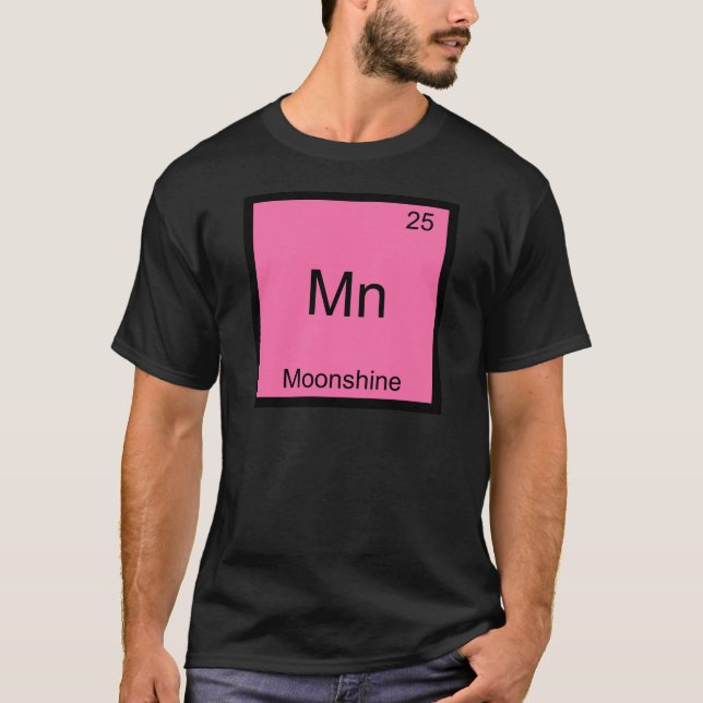 Mn - Moonshine Funny Chemistry Element Symbol Tee (Front)