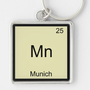 Mn - Munich Funny Chemistry Element Symbol T-Shirt Key Ring