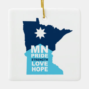 MN Strong  Ceramic Ornament