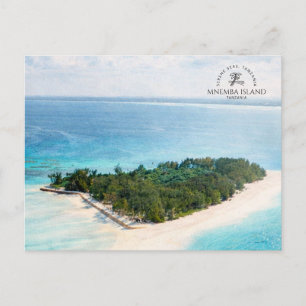 Mnemba Island, Tanzania Watercolor Coastal Postcard