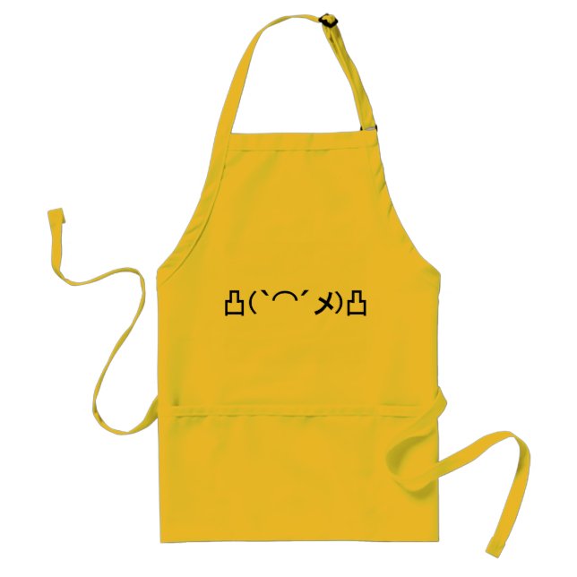 Mo' Angry Emoticon Japanese Kaomoji Standard Apron (Front)