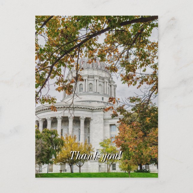 MO Capitol Autumn Thank You Postcard (Front)