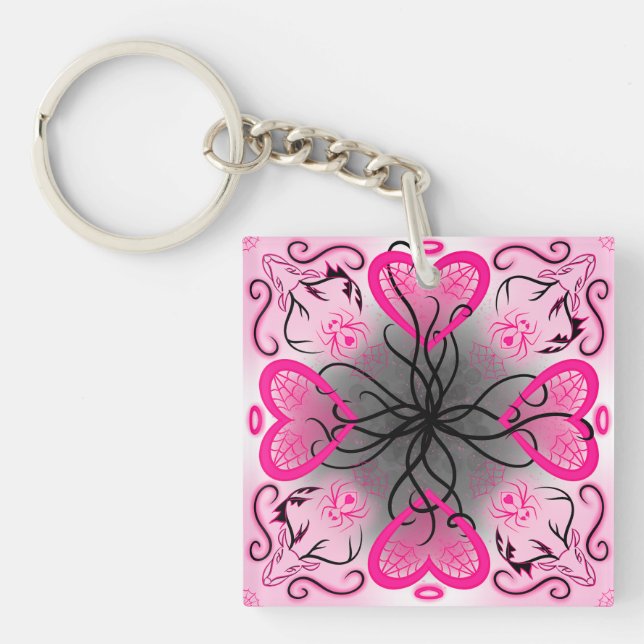 "Mo Limn Twa" Said the Spider to the Deer Key Ring (Front)