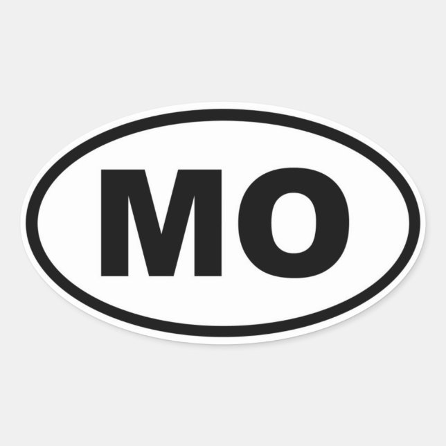 MO Missouri Oval Sticker (Front)