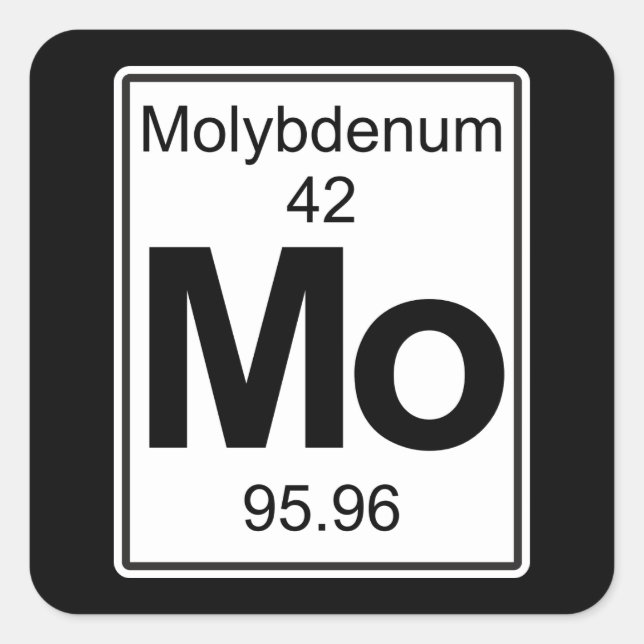 Mo - Molybdenum Square Sticker (Front)