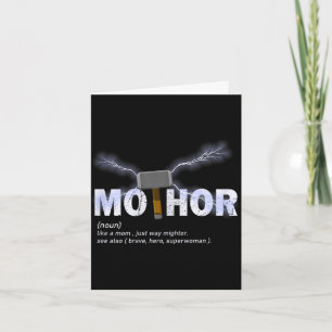 Mo-thor like mum way mightier funny mother's day  card