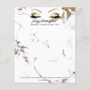 MOA Lashes Makeup Stylist Gold Marble Flyer