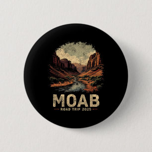 Moab Arches Family Road Trip 2025 Vintage Moab Nat 6 Cm Round Badge