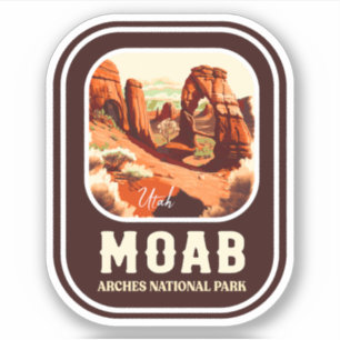 Moab Arches National Park Utah Delicate Arch Retro