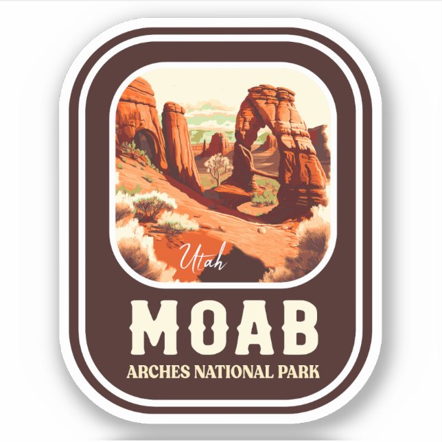 Moab Arches National Park Utah Delicate Arch Retro (Front)