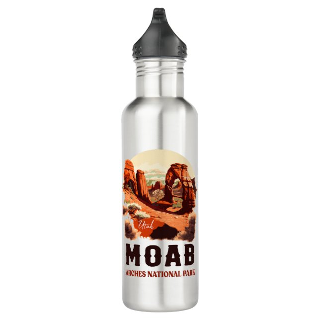Moab Arches National Park Utah Delicate Arch Retro 710 Ml Water Bottle (Right)