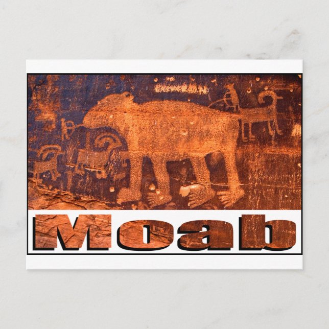 Moab Bear Petroglyph Postcard (Front)