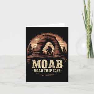Moab Bigfoot Trip Vintage Utah Road Trip Hiking Sa Card