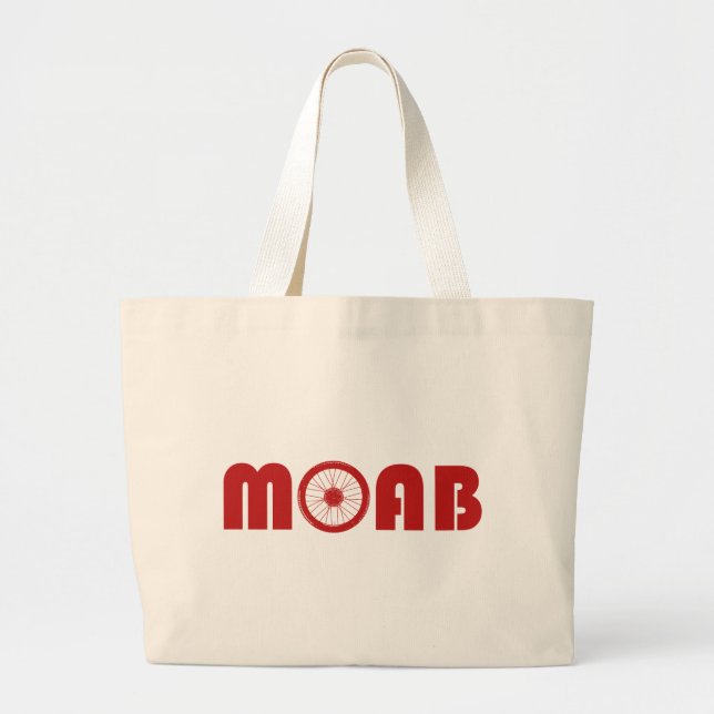 Moab (Bike Wheel) Large Tote Bag (Front)